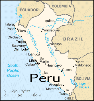 Map of Peru